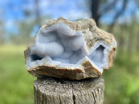 Blue Lace Druzy Agate Geode AAA Grade