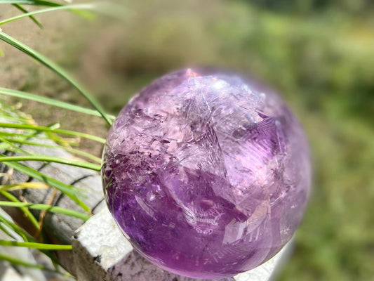 Amethyst Sphere Top Clear AAA Grade
