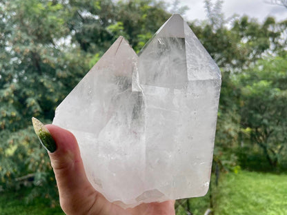 Tantric Twin Lemurian Seed Quartz Ascending Cathedral Channeler Standing