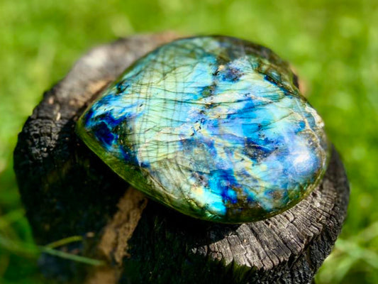 Polished Large Labradorite Heart
