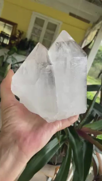 Tantric Twin Lemurian Seed Quartz Ascending Cathedral Channeler Standing